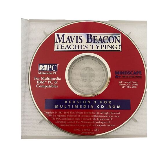 Mavis Beacon Teaches Typing Version 3 Multimedia CD ROM IBM PC And Compatibles - Picture 1 of 3